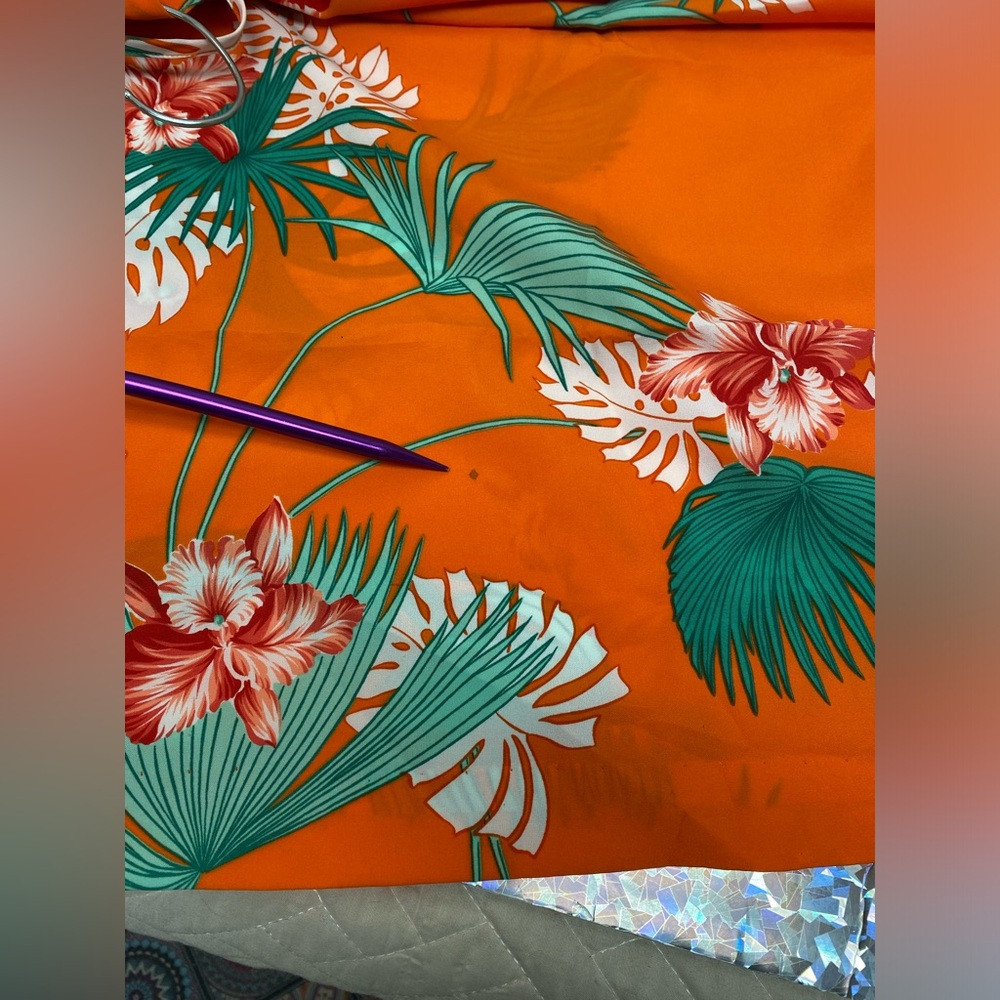 Waltah Clarke (?) “Kamaile” Vintage Hawaiian Shops Maxi Dress Orange 70s SMALL - Picture 11 of 15